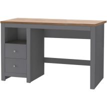Bureau droit – Chêne gris – Longueur, Largeur, Matières, Inclus bureau, Hauteur, Style, Aménagements intégrés bureau, Couleur