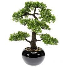 Ficus Artificiale Mini Bonsai 47 cm 420006 Verde - Emerald