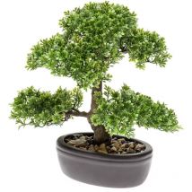 Ficus Artificiale Mini Bonsai Verde 32 cm 420002 - Emerald