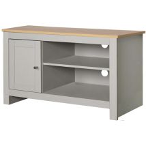 Emerald - Meuble Tv Avec 1 Porte En Effet Chêne Et Gris