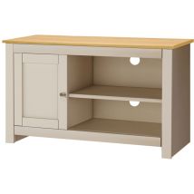 Emerald - Meuble Tv Avec 1 Porte En Effet Chêne Crème