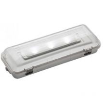Normalux - Luz led de emergencia 'Hermetic' estanca de superficie (0,6W 5700K 170lm) IP65/IK10 36x13x7cm color blanco