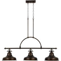 [GEBRAUCHT] Quoizel Pendellampe Emery Lampe Pendelleuchte Im Industriestil Bronze 3 Flg. B-Ware