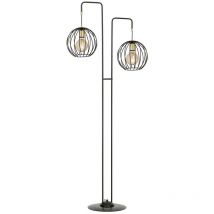 Emibig albio Lampada da terra multibraccio nera 2x E27