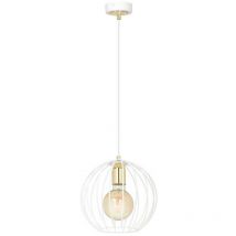 Emibig albio Plafoniera a sospensione con cornice in filo bianco 1x E27