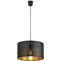 Sospensione Minimal 1 Luce Aston In Acciaio Nero e Oro