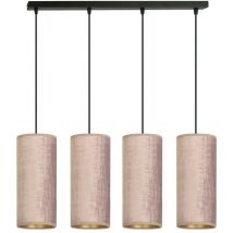 Gebraucht] Emibig Lighting Pendellampe Joni Hängeleuchte Leuchte Textil 4fl Lang Rosé Gold B-Ware