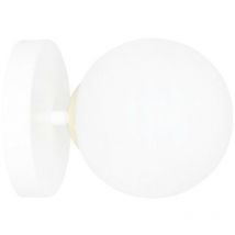 Emibig Lighting - Emibig floki Lámpara de pared Globo blanco/dorado con pantallas de cristal blanco, 1x E14