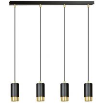 Emibig fumiko Schwarz/Gold Bar Pendelleuchte 4x GU10