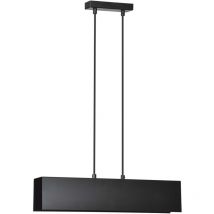 Lampadario Moderno 2 Luci Gentor In Acciaio Nero