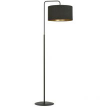 Emibig Lighting - Emibig hilde Lampadaire noir avec abat-jour avec abat-jour en tissu noir, 1x E27