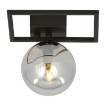 Emibig imago Schwarze CenterGlobe-Deckenleuchte mit Graphitglasschirmen, 1x E14