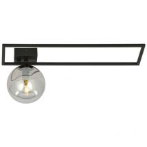 Emibig imago Schwarze Globe-Deckenleuchte links mit Graphitglasschirmen, 1x E14