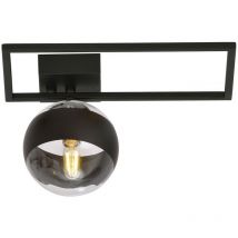 Emibig Lighting - Emibig imago Lámpara de techo con forma de globo del lado izquierdo negro con pantallas de vidrio transparente, negro, 1x E14