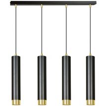 Emibig kibo Schwarz/Gold Bar Pendelleuchte 4x GU10