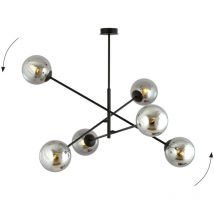 Gebraucht] Emibig Lighting Deckenleuchte Lampe Leuchte Linear Schwarz Grafit Sechsflammig B-Ware