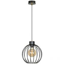 Emibig pineta Plafoniera a sospensione con cornice in filo nero 1x E27