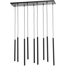 Gebraucht] Emibig Lighting Hängeleuchte Sid Hängelampe Deckenlampe G9 Neunflammig Schwarz B-Ware