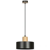 Emibig torin Plafón Colgante Domo Negro 1x E27