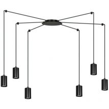 Emibig Lighting - Emibig traker Schwarze Cluster-Pendel-Deckenleuchte 6x GU10