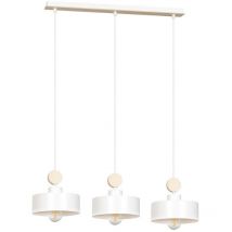 Emibig Lighting - Emibig tuniso Plafonnier suspendu barre blanche 3x E27