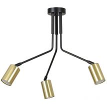 Emibig Lighting - Emibig verno Plafonnier semi-encastré noir à bras multiples 3x GU10