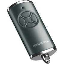 Hörmann - Emisor manual hse 4 bs (frecuencia 868 MHz, gris helado de alto brillo, accionamiento para puerta de garaje con tapas cromadas, incl.