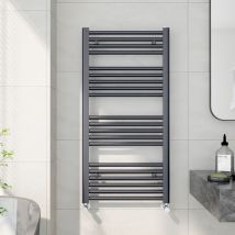 Heated Towel Rail Radiator Straight Central Heating Towel Rails Towel Warmer 1000x500mm Suitable for 5m², Anthracite - Emke