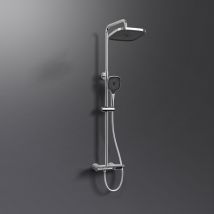 Emke Columna De Ducha Con Termostato, Conjunto De Ducha, Conjunto De Columna De Ducha Con Barra De Ducha, Ducha De Mano Con 3 Modos De Salida, Ducha 