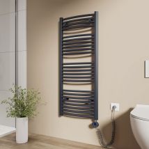 Emke Elektrischer Handtuchheizkörper 120x50cm 500w Handtuchtrockner Mit Heizstab Wlan-fähig Mit Tuya/smart Life App, Google Home & Alexa, 4 Heizmodi, 