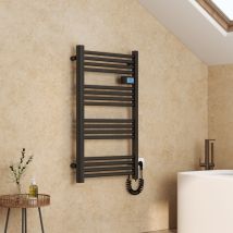 Emke Elektrischer Handtuchheizkörper 96x54cm 500w Badheizkörper Handtuchtrockner Mit Smart Thermostat Led-display Mit Temperatur Und Zeitanzeige 
