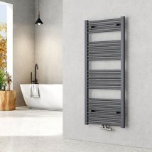 Heizkörper Bad 1200x500mm Badheizkörper Mittelanschluss Handtuchtrockner Handtuchwärmer Anthrazit - Emke