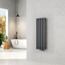 Emke - Radiadores de agua caliente de acero Tubo Plano Horizontal Antracita 90x30cm Monocapa
