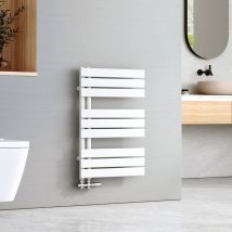 Radiadores toalleros de agua Toallero Baño Radiador, toallero de paneles, conexión lateral, radiador secador de toallas de agua caliente, Blanco, 762