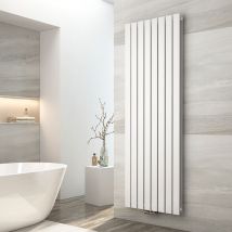 Radiateur eau chaude en acier Radiateur Double couche Tube plat Montage mural Blanc 180x62cm - Emke