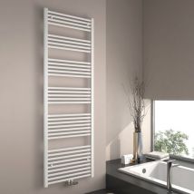 Sèche-serviette eau chaude, Radiateur sèche-serviettes raccordement central Blanc 180x60cm 860 Watts - Emke
