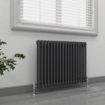 Radiator Traditional Anthracite Horizontal Cast Iron Radiator Double Column 600x830mm - Emke