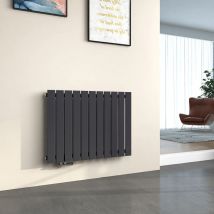 Radiatori ad acqua calda Termosifoni ad acqua calda in acciaio Radiatore piatto Monostrato 63x85 cm Antracite - Emke