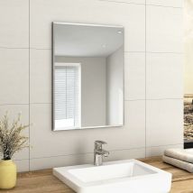 Rectangular Bathroom Mirror Frameless Wall Mirror 600x450mm - Emke