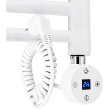 Résistance pour Radiateur Eléctrique de la Salle de Bain, Blanc Cartouche de Chauffage avec Régulateur de Température, Résistance pour radiateur avec