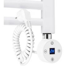 Résistance pour Radiateur Eléctrique de la Salle de Bain, Blanc Cartouche de Chauffage avec Régulateur de Température, Résistance pour radiateur avec