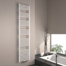 EMKE Secador de toallas de agua caliente, Radiador toallero con conexión central Blanco 180x40cm 618 Watts