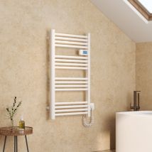 EMKE Sèche-serviette électrique Aluminium Commande tactile Température réglable - 960 x 540 mm Blanc 500W