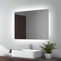 Specchi luminosi per bagno retroilluminazione 80x60cm Interruttore tattile, antiappannamento Luce bianca fredda - Emke