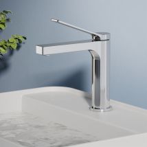 Emke - Wasserhahn Waschbeckenarmaturen 195 x 173 x 46 mm Chrom Mischbatterie Küchenarmatur mit Luftsprudler Waschtischarmatur