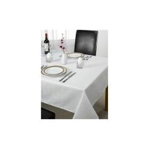 Chequers Tablecloth, White, 70 x 108 Inch - Emma Barclay