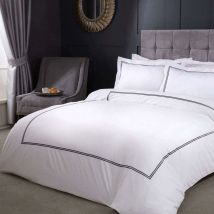 Emma Barclay - Mayfair Duvet Set Double Bed Graphite, Cotton 50% Polyester