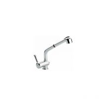 Emmevi - 4066 Laguna Miscelatore Monocomando con canna alta e Doccetta estraibile Grigio-Nero