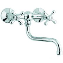 Emmevi - Küchenarmatur Deco chrom Wasserhahn Spültischarmatur Mischbatterie Küche