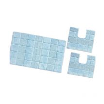 Set 3 Tappeti Bagno Afef Colore i (Girovaso+Girobidet+Lavabo) - Emmevi